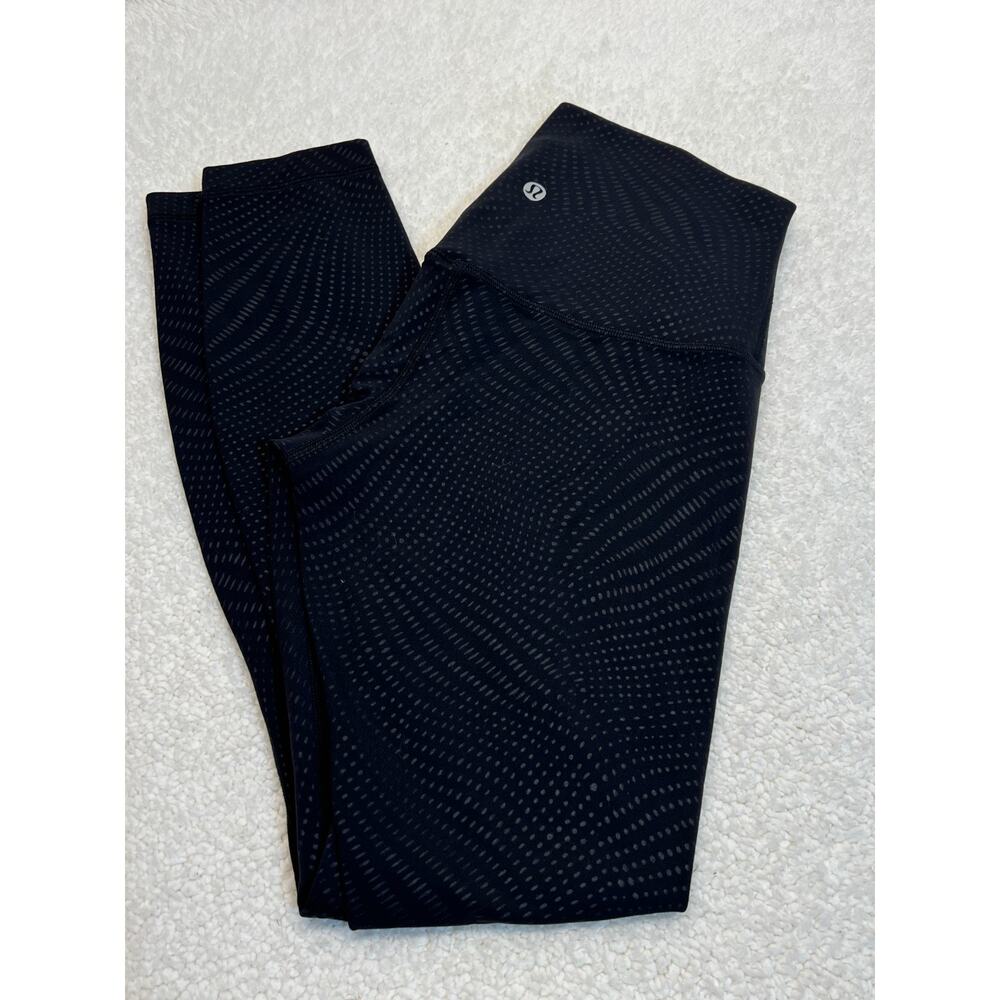 Lululemon Womens Leggings Align Pants Formulate Emboss Black Size 4